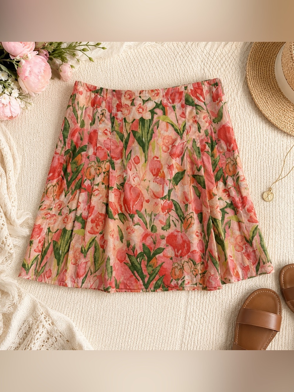 Tommy Hilfiger Floral A-Line Skirt - Women’s Size 14